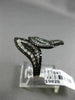 ESTATE LARGE 2.38CT ROUND DIAMOND 14KT WHITE & BLACK GOLD 3D MULTI LEAF FUN RING