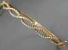 ESTATE WIDE 1.02CT DIAMOND 14KT ROSE GOLD INFINITY SEMI ETERNITY BANGLE BRACELET
