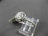 ESTATE 1.17CT ROUND DIAMOND 14KT WHITE GOLD HALO 3D SOLITAIRE ENGAGEMENT RING