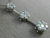 ESTATE 1.27CT DIAMOND 14KT WHITE GOLD FLOWER PAST PRESENT FUTURE PENDANT #19674