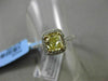 ESTATE .98CT IGI / GIA FANCY YELLOW DIAMOND 18KT WHITE GOLD 3D ENGAGEMENT RING