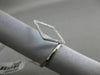 ESTATE LARGE .18CT DIAMOND 14KT WHITE GOLD OPEN DIAMOND SHAPE HALO CLASSIC RING