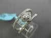 ESTATE .49CT DIAMOND 18KT WHITE GOLD DOUBLE ROW SQUARE SOLITAIRE FRIENDSHIP RING