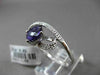 ESTATE LARGE 1.52CTW DIAMOND & AAA AMETHYST 14KT WHITE GOLD FLOATING 3D RING