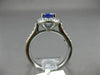 ESTATE 1.78CT DIAMOND & AAA TANZANITE 18KT WHITE GOLD OVAL HALO ENGAGEMENT RING