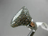 ESTATE LARGE 2.77CT WHITE CHOCOLATE FANCY DIAMOND 14K WHITE GOLD SQUARE FUN RING