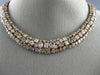 ESTATE EXTRA LARGE GIA 46.27CT PINK DIAMOND 18KT ROSE GOLD 3D ETERNITY NECKLACE