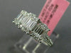 ESTATE .82CT DIAMOND 18K WHITE GOLD CLUSTER OVAL 3 STONE ETOILE ANNIVERSARY RING