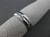 ANTIQUE WIDE 14K WHITE GOLD FILIGREE DIAMOND CUT WEDDING ANNIVERSARY RING #18936