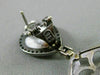 ESTATE EXTRA LARGE 2.23CT DIAMOND & SAPPHIRE MARBLE 14KT TWO TONE GOLD EARRINGS