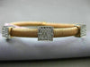 ESTATE .75CT DIAMOND 14KT WHITE & ROSE GOLD SQUARE MESH FLEXIBLE BANGLE BRACELET