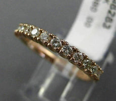 ESTATE .43CT DIAMOND 14KT ROSE GOLD 3D SEMI ETERNITY WEDDING ANNIVERSARY RING