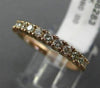 ESTATE .43CT DIAMOND 14KT ROSE GOLD 3D SEMI ETERNITY WEDDING ANNIVERSARY RING