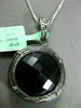 ESTATE LARGE 25.0CT BLACK ONYX 18KT BLACK GOLD WOVEN SOLITAIRE FLOATING PENDANT
