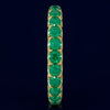 2.53CT AAA EMERALD 14KT YELLOW GOLD CLASSIC SHARED PRONG ETERNITY FUN LOVE RING