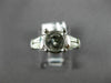 WIDE .65CT DIAMOND PLATINUM ROUND & BAGUETTE SEMI MOUNT ENGAGEMENT RING #18678