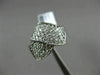 ESTATE WIDE .18CT ROUND DIAMOND 14KT WHITE GOLD 3D CRISS CROSS LOVE KNOT RING