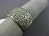 ESTATE LARGE 2.0CT DIAMOND 14K WHITE GOLD 3D PAVE SEMI ETERNITY ANNIVERSARY RING