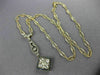 ANTIQUE LARGE 2.30CT DIAMOND & AAA SAPPHIRE 14KT TWO TONE GOLD NECKLACE #26434