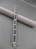ESTATE WIDE 6.72CTW DIAMOND SAPPHIRE 14KT YLW GOLD LINE STACKING BRACELET #20926