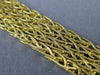 ESTATE WIDE & LONG 18KT YELLOW GOLD 3D FOUR ROW BYZANTINE BRACELET #19791