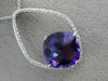 ESTATE EXTRA LARGE 7.01CT DIAMOND & AAA AMETHYST 14K WHITE GOLD FLOATING PENDANT