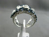 ESTATE MASSIVE 2.82CT DIAMOND & SAPPHIRE 18KT WHITE GOLD INFINITY COCKTAIL RING