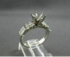 ANTIQUE .70CT DIAMOND 14KT WHITE GOLD BAGUETTE SEMI MOUNT ENGAGEMENT RING #22804