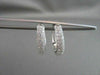 ESTATE 1.0CT DIAMOND 14KT WHITE GOLD 3D CLASSIC HOOP EARRINGS