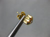 ESTATE .10CT DIAMOND 14KT YELLOW GOLD PUFF HEART SOLITAIRE STUD EARRINGS #20709
