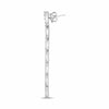 ESTATE 1.25CT DIAMOND 14KT WHITE GOLD 3D CLASSIC SINGLE ROW BAR DROP EARRINGS