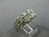 LARGE 2.30CT ROUND DIAMOND 14K WHITE GOLD 3D DOUBLE ROW WEDDING ANNIVERSARY RING