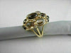 ESTATE LARGE 16.0CT ROUND DIAMOND & AAA SMOKEY TOPAZ 14KT YELLOW GOLD FUN RING