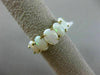 ESTATE WIDE AAA OPAL 14KT YELLOW GOLD 3D 5 STONE CLASSIC OVAL SEMI ETERNITY RING