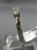 ESTATE .75CT DIAMOND 18KT WHITE GOLD FILIGREE THREE STONE ENGAGEMENT RING #6176