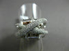 ESTATE 1.27CT ROUND DIAMOND 18KT WHITE GOLD 3D CRISS CROSS BAMBOO LOVE X RING