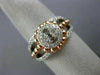 ESTATE LARGE .6CT ROUND & BAGUETTE DIAMOND 14K WHITE & ROSE GOLD FRIENDSHIP RING
