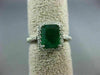 WIDE 1.92CT DIAMOND & AAA EMERALD 14KT WHITE GOLD FILIGREE HALO ENGAGEMENT RING