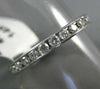 ESTATE 1.0CT DIAMOND 14KT WHITE GOLD 3D ETERNITY WEDDING ANNIVERSARY RING #22435