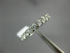 ESTATE .75CT DIAMOND 14K WHITE GOLD 3D 3mm SHARE PRONG WEDDING ANNIVERSARY RING