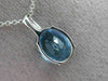ESTATE 2.91CT DIAMOND & EXTRA FACET BLUE TOPAZ 14KT WHITE GOLD FLOATING PENDANT