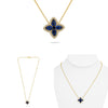 1.93CT DIAMOND & AAA SAPPHIRE 14K YELLOW GOLD 3D FLOWER ADJUSTABLE LOVE NECKLACE