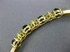 ESTATE 3.70CT DIAMOND & AAA SAPPHIRE 14KT YELLOW GOLD 3D BANGLE BRACELET #19167