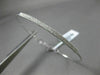 ESTATE .32CT DIAMOND 14K WHITE GOLD 3D CLASSIC PAVE TWO ROW LOVE BANGLE BRACELET
