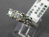 ESTATE 1.16CT DIAMOND 14KT WHITE GOLD PAST PRESENT FUTURE ENGAGEMENT RING #22152