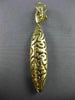 LARGE 3.16CT FANCY YELLOW DIAMOND 18KT YELLOW GOLD OPEN CANOE CLIP ON EARRINGS