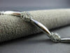 ESTATE LONG 1.40CT DIAMOND 14KT WHITE GOLD 3D FLOWER BY THE YARD TENNIS BRACELET