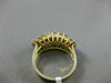 ESTATE WIDE 1.80CT DIAMOND 14KT YELLOW GOLD 3D 3 ROW PYRAMID ANNIVERSARY RING