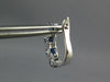 2.27CT DIAMOND AAA SAPPHIRE 14K WHITE GOLD OVAL & ROUND 4 STONE HANGING EARRINGS