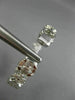 ESTATE EXTRA LARGE 3.38CT DIAMOND 18KT WHITE GOLD HOOP HUGGIE HANGING EARRINGS